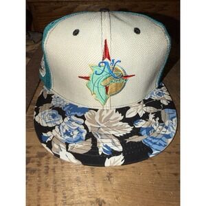 Grassroots California Hat Size S/M SnapBack North Coast Limited Edition Floral